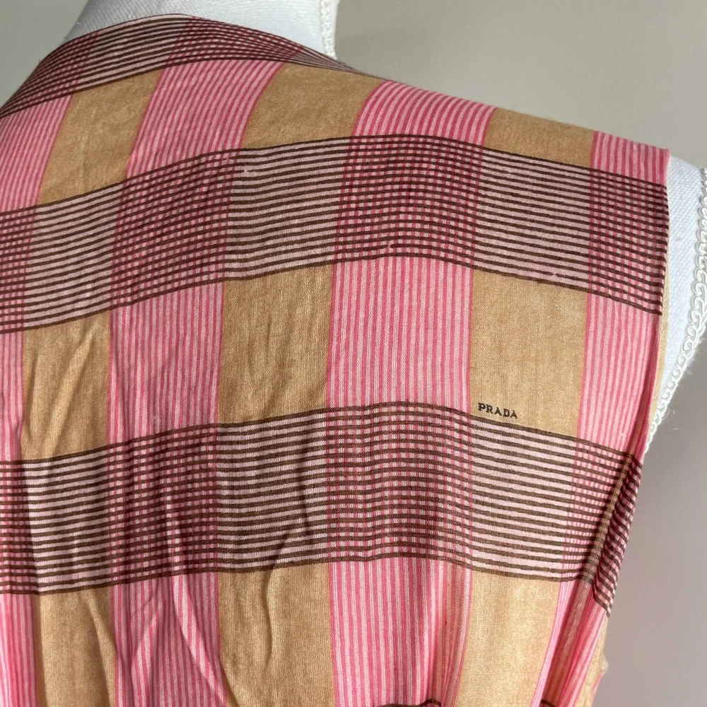 Prada Pink Plaid Pinafore Dress - sz 46(IT) - Picture 8 of 9